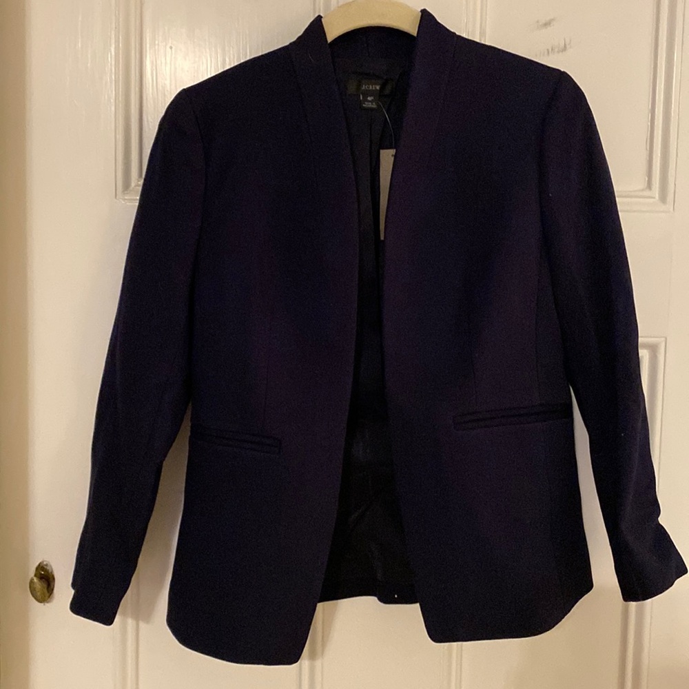 J crew Navy Blazer size 4P